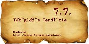 Téglás Terézia névjegykártya